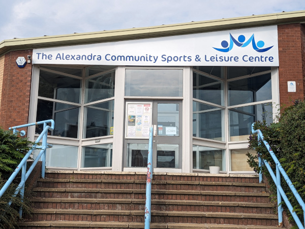 The Alexandra Community Sports and Leisure Centre building entrance
